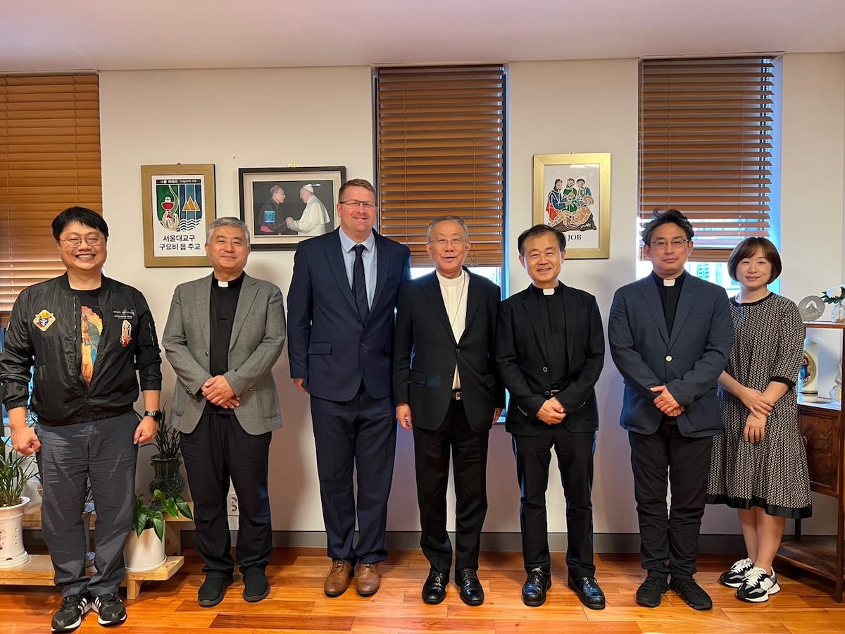 Meeting with Auxiliary Bishop Koo, South Korea Sep 2023