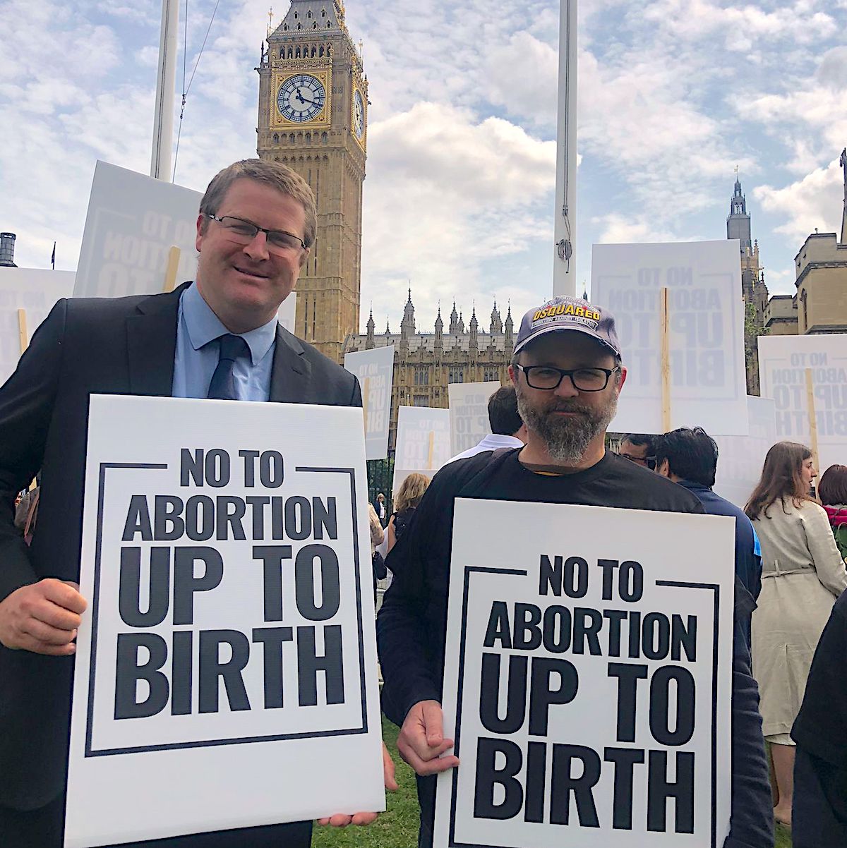Robert in the Rally Not to Abortion up to birth at the Parliament, London